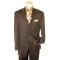 Extrema by Zanetti Dark Brown With Taupe Pinstripes Super 140's Wool Suit